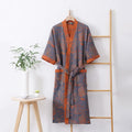 Ownkoti Cotton Gauze Natural Style Lightweight Robe