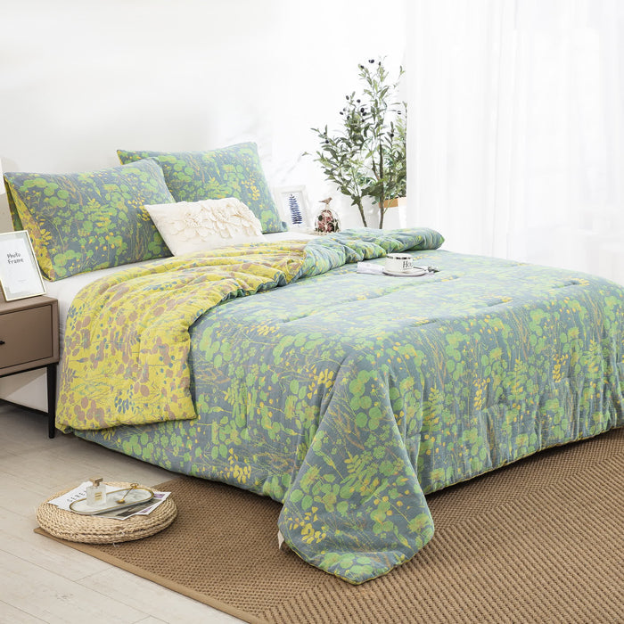 Ownkoti Cotton Gauze Pastoral Lotus Pond Bedding  - image 1