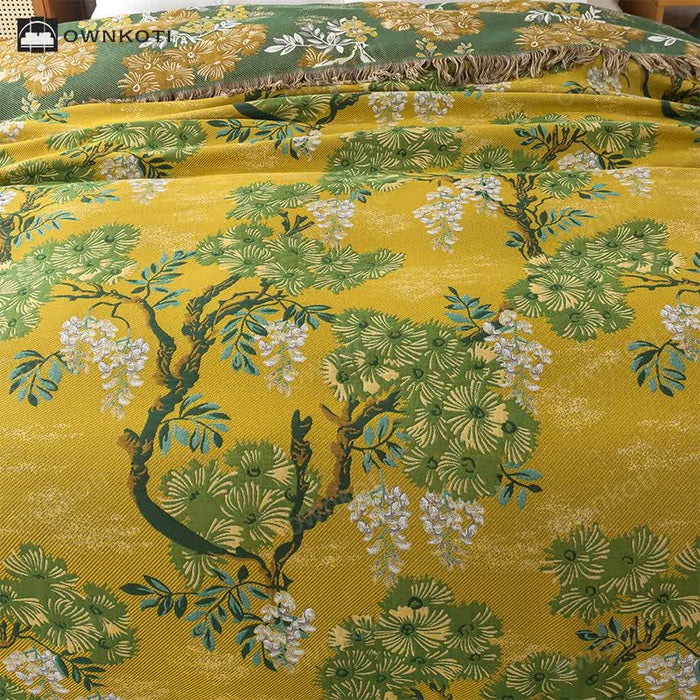 Ownkoti Cotton Gauze Reversible Jungle Print Quilt