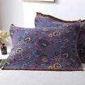 Ownkoti Cotton Gauze Vintage Floral Pillow Towel(2PCS)