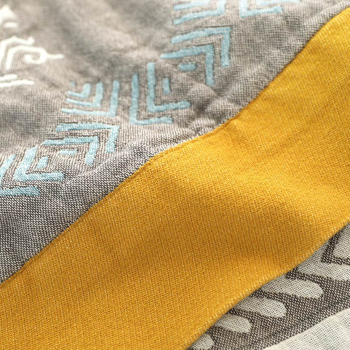 Cotton Wheat Ear Print Reversible Blanket