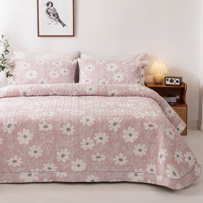 Ownkoti Country Style Floral Cotton Quilt