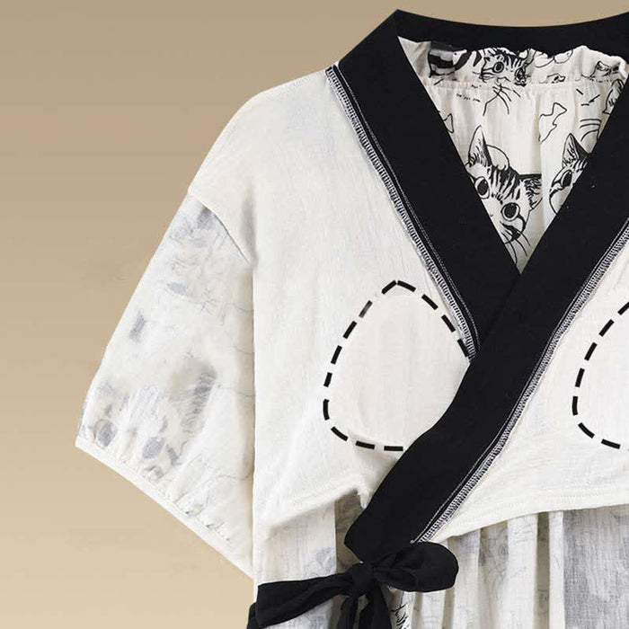 Ownkoti Country Style Padded Tie Nightgown with Pocket - image 3