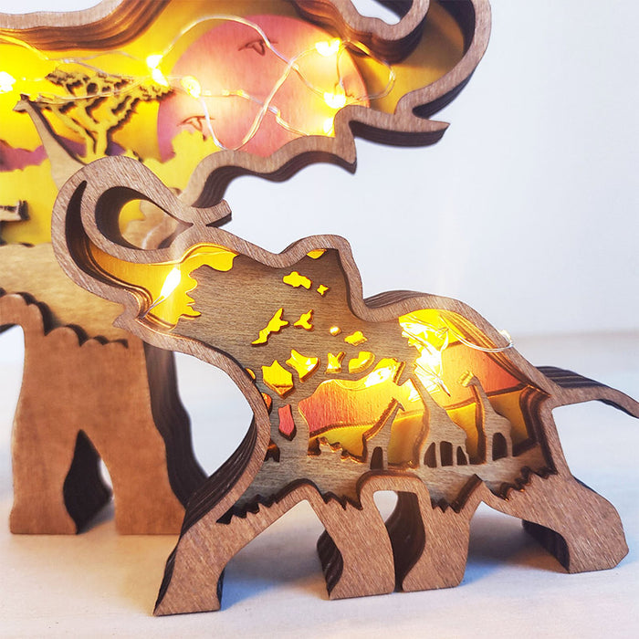Creative Forest Animal Decoration - Elephant Family