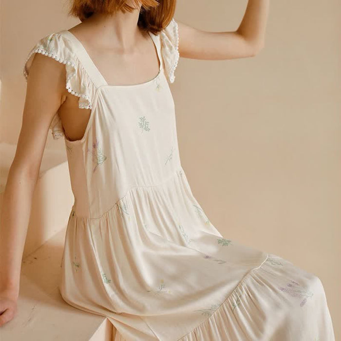 Cute Rural Style Comfy Satin Nightdress Loungewear Ownkoti 4