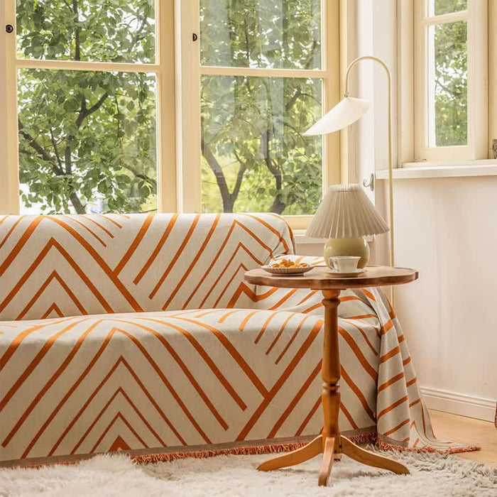 Ownkoti Diamond Stripe Multifunctional Blanket Sofa Protecto