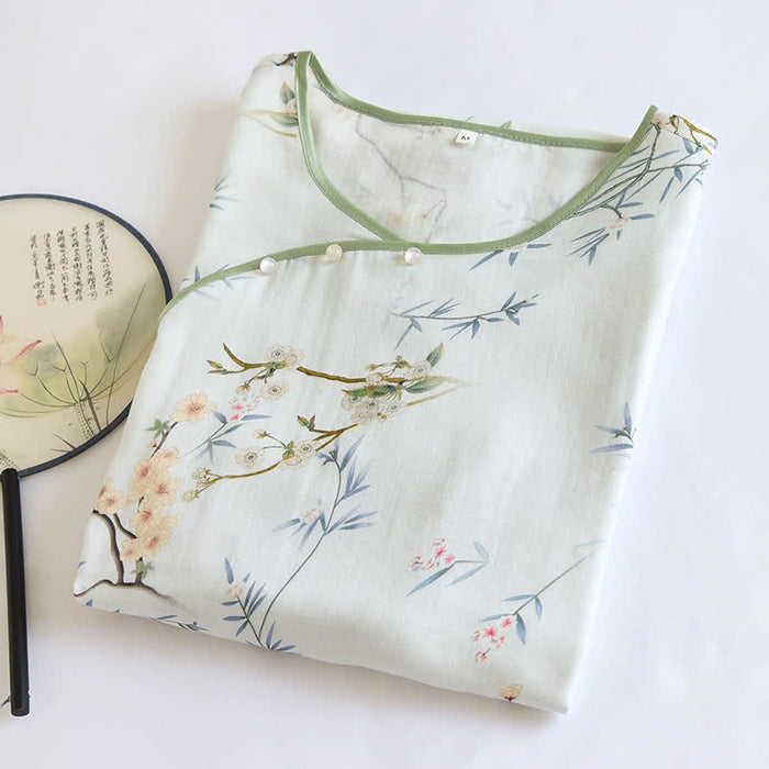 Ownkoti Double Layer Gauze Rural Comfy Nightwear