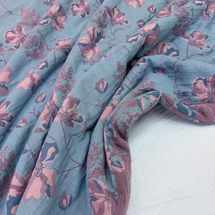 Ownkoti Elegant Floral Pure Cotton Double-layer Summer Quilt