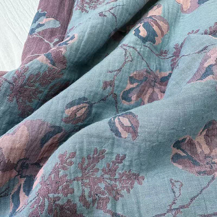 Ownkoti Elegant Floral Pure Cotton Double-layer Summer Quilt