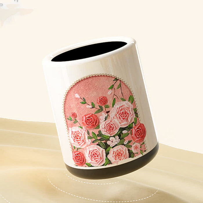 Ownkoti Elegant Rose Double Layer Durable Trash Can - image 3