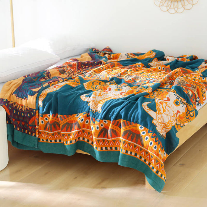 Elephant Cotton Summer Reversible Design Quilt