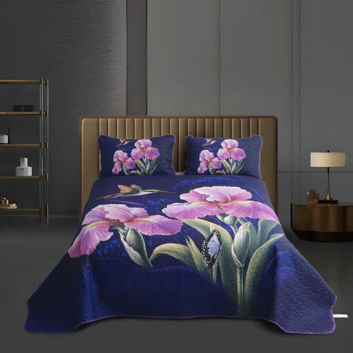 Ownkoti Floral Bird Quilted Soft Bedding Set(3PCS) - image 1