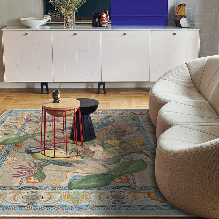 Ownkoti Floral Bird Water Resistant Washable Area Rug - image 1