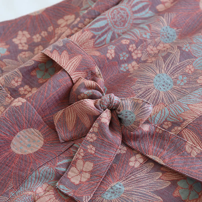 Ownkoti Floral Comfy V-neck Home Sleep Bathrobe - image 6