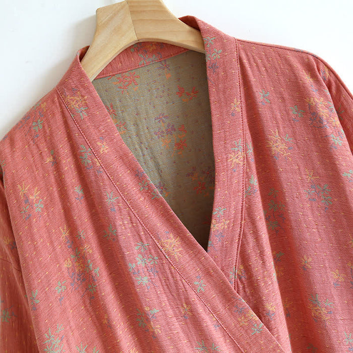 Ownkoti Floral Cotton Comfy Loose Bathrobe Pajama