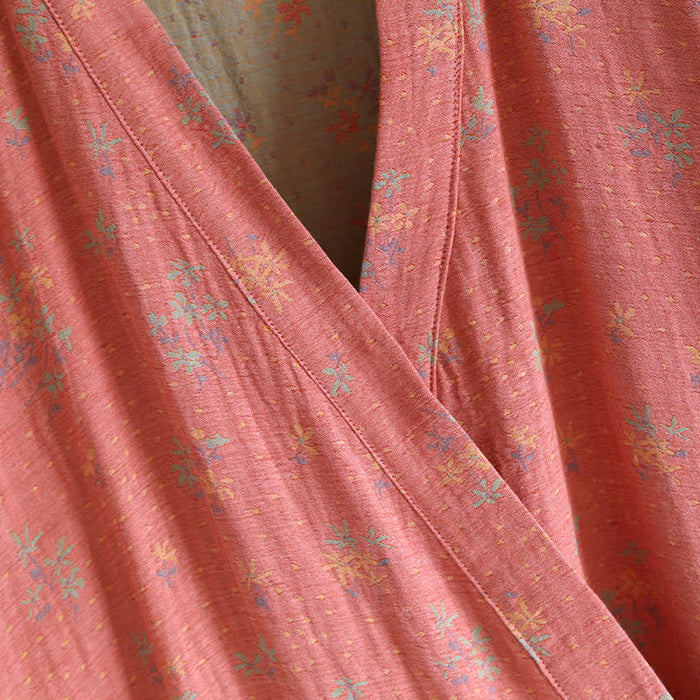 Ownkoti Floral Cotton Comfy Loose Bathrobe Pajama