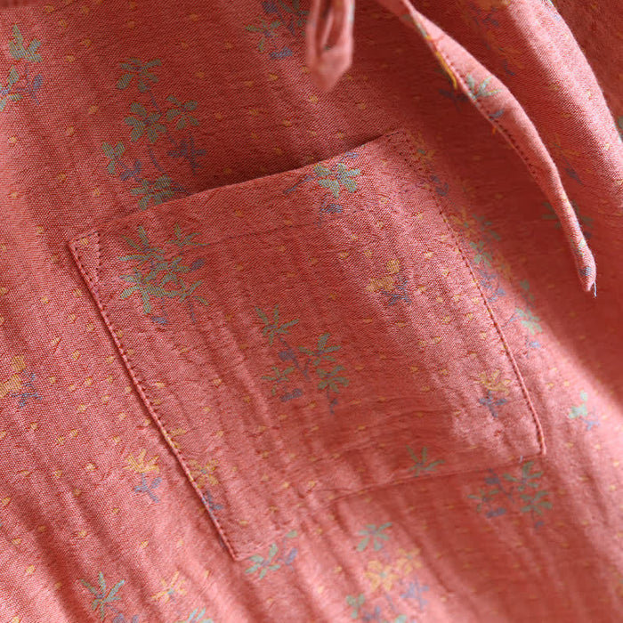 Ownkoti Floral Cotton Comfy Loose Bathrobe Pajama