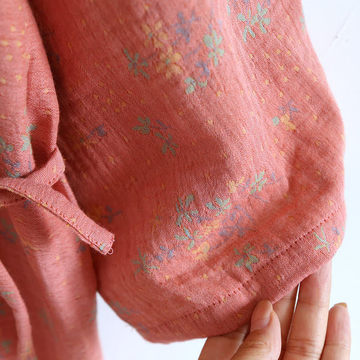 Ownkoti Floral Cotton Comfy Loose Bathrobe Pajama