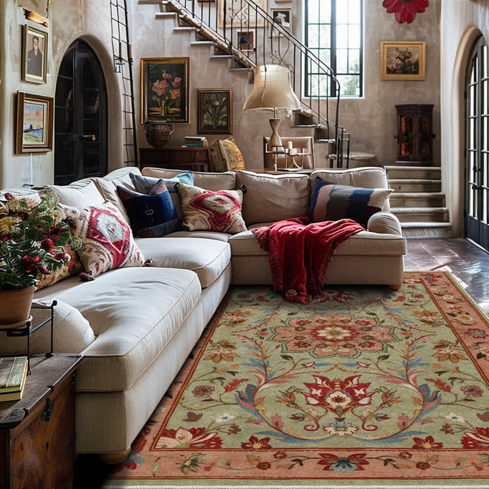 Floral Ethnic Foldable Anti-slip Area Rug - image 0