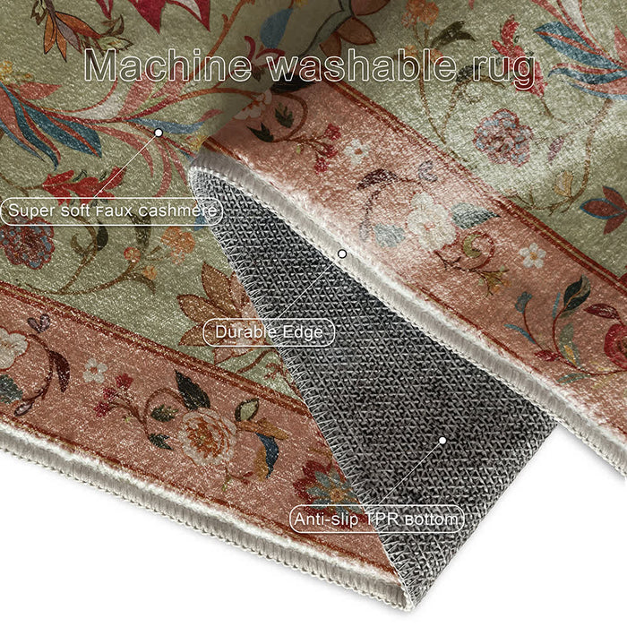Floral Ethnic Foldable Anti-slip Area Rug - image 4