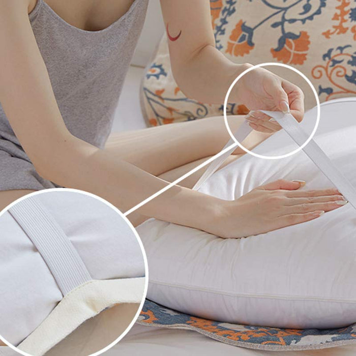 Floral Print Pillow Towel with Fixed Rope (2PCS)