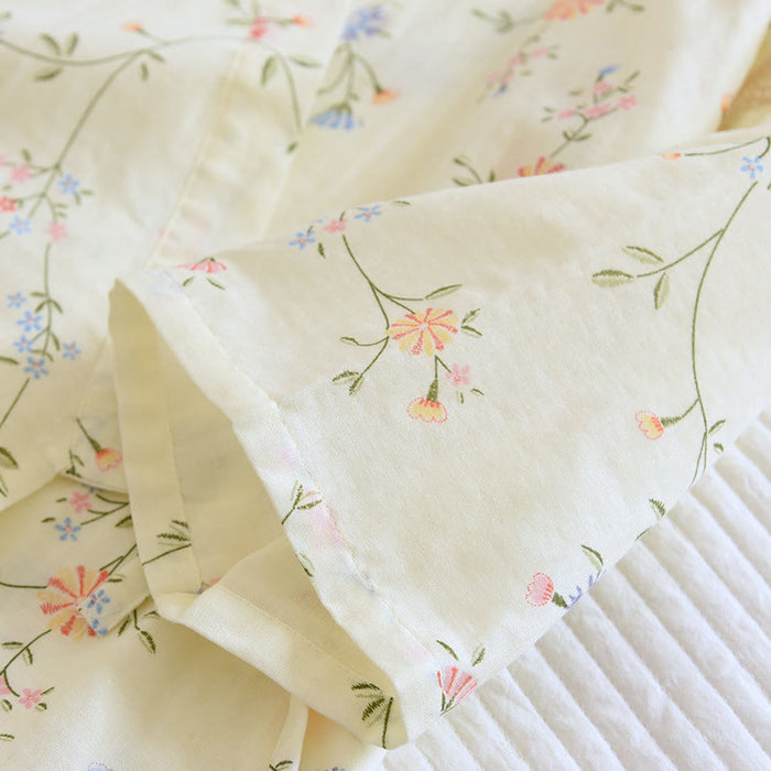 Ownkoti Flower Cotton Gauze Kimono Pajama Set