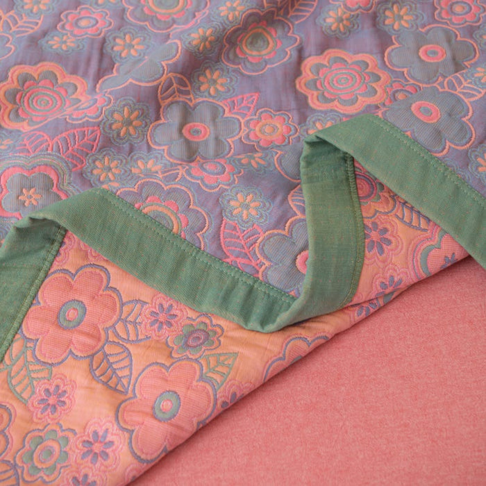 Ownkoti Flower Jacquard Cotton Gauze Reversible Quilt