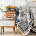 Flower Mixed Color Reversible Bath Towel