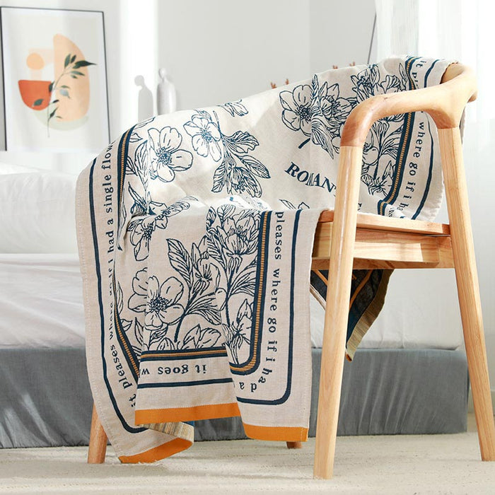 Flower Mixed Color Reversible Bath Towel