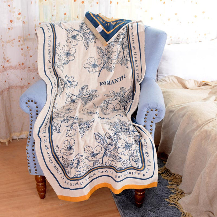 Flower Mixed Color Reversible Bath Towel