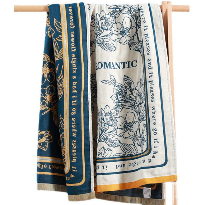 Flower Mixed Color Reversible Bath Towel