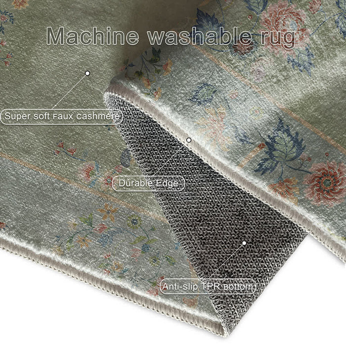 Ownkoti Foldable Refresh Floral Anti-slip Area Rug