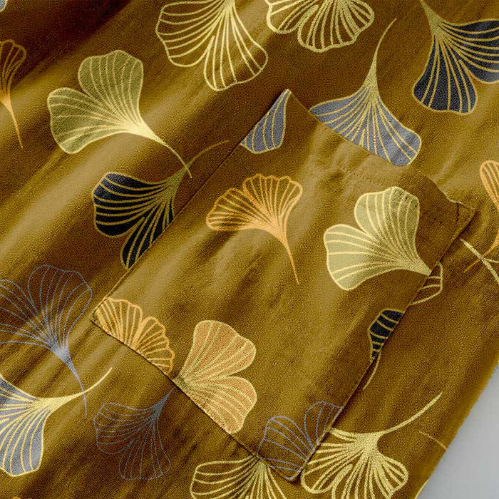 Ownkoti Ginkgo Biloba Cotton Gauze Kimono Robe - image 2
