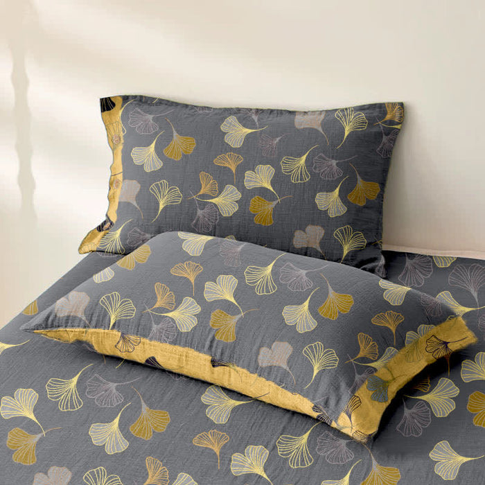 Ownkoti Ginkgo Reversible Cotton Gauze Jacquard Bedspread - image 2
