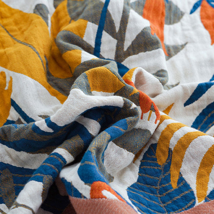 Ownkoti Goldenrod Flower Printed Reversible Cotton Quilt - image 7