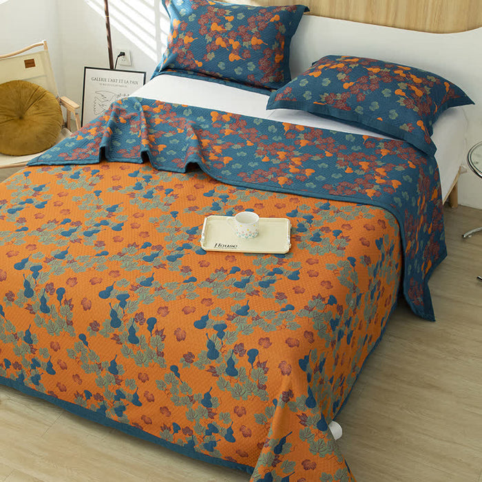 Ownkoti Gourd Pattern Cotton Yarn-dyed Quilt