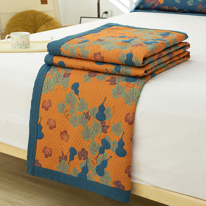 Ownkoti Gourd Pattern Cotton Yarn-dyed Quilt