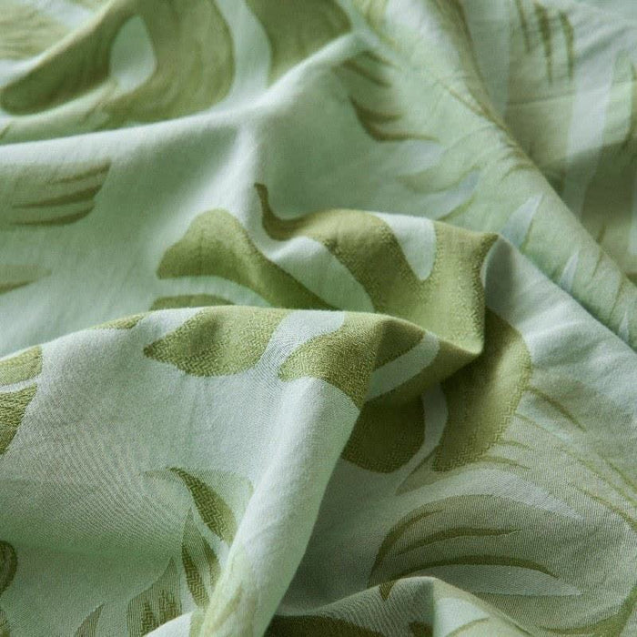 Ownkoti Green Monstera Cotton Gauze Jacquard Bedspread - image 3