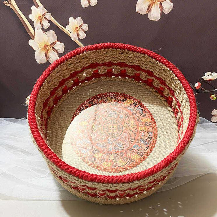 Ownkoti Handmade Hemp Rope Tabletop Storage Basket - image 2