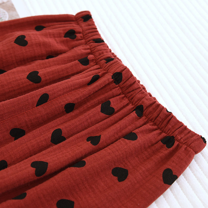 Ownkoti Heart Print Pure Cotton Pajama Set(3PCS) - image 7