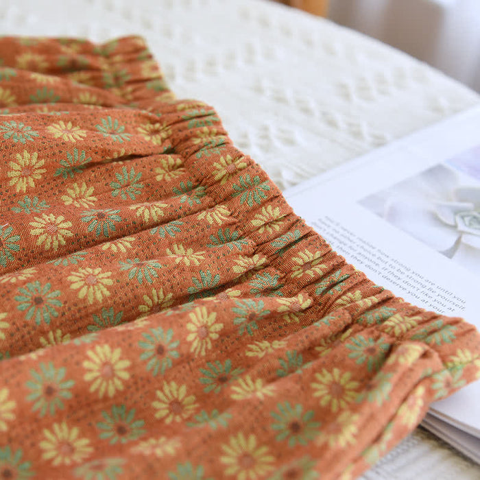Ownkoti Jacquard Daisy Pure Cotton Loungewear Set