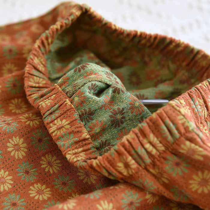 Ownkoti Jacquard Daisy Pure Cotton Loungewear Set