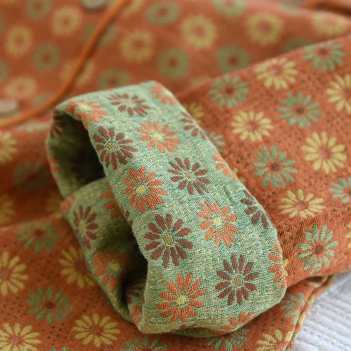 Ownkoti Jacquard Daisy Pure Cotton Loungewear Set