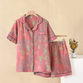 Ownkoti Jacquard Gourd Cotton Gauze Pajama Set