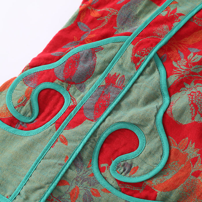 Ownkoti Jacquard Pomegranate Cotton Gauze Nightwear Set