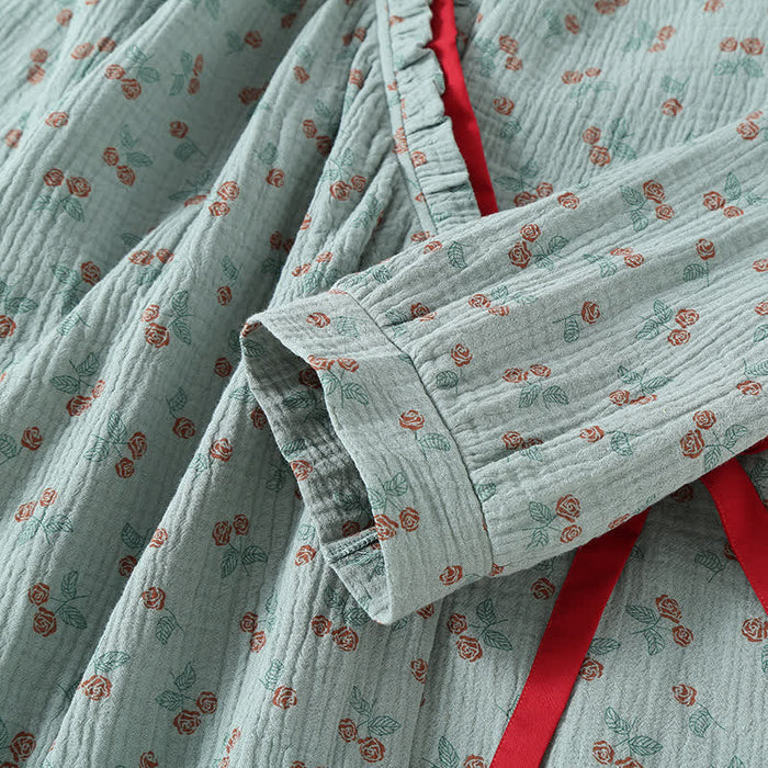 Ownkoti Kimono Rural Rose Cotton Gauze Pajama Set