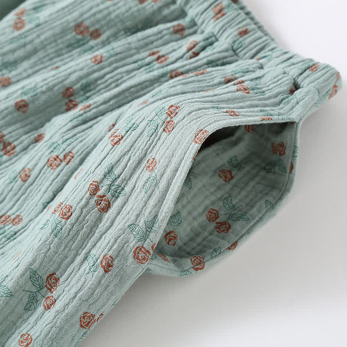 Ownkoti Kimono Rural Rose Cotton Gauze Pajama Set