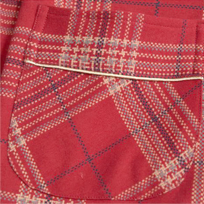 Ownkoti Lattice Cotton Long Sleeves Pajama Set