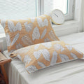 Leaf Print Pure Cotton Pillow Towel (2PCS)