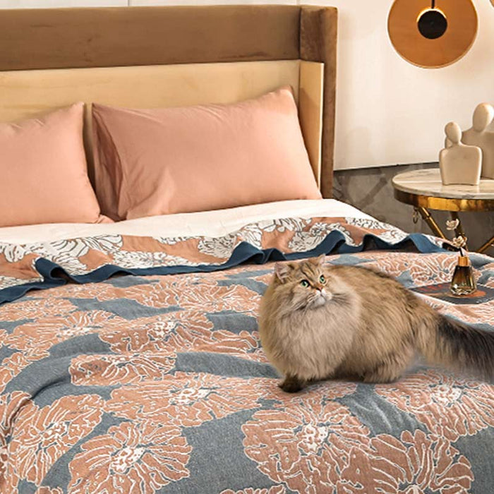 Ownkoti Lightweight Peony Cotton  Reversible Blanket - image 2